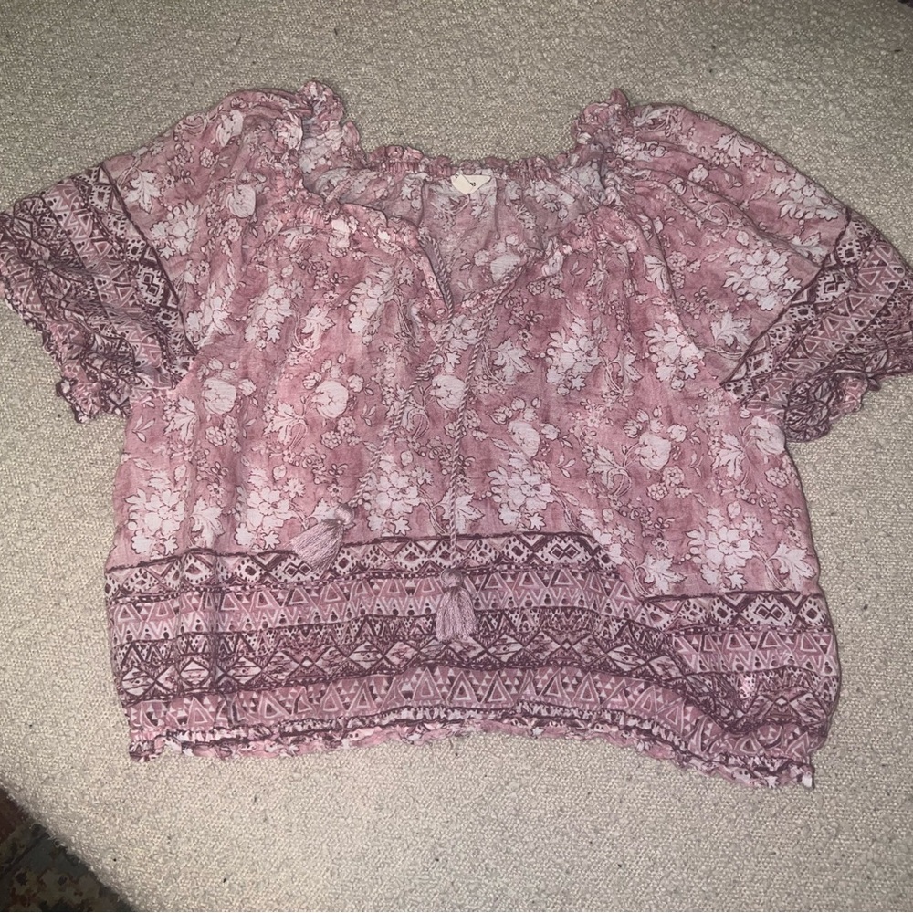 Lucky Brand Pink Floral Blouse - Picture 2 of 3